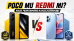 Poco ve Redmi karşılaştırması: fiyat-performans odaklı iki telefon, ortada “VS” yazısı