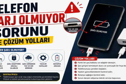 Telefon şarj olmuyor sorunu ve çözüm yolları infografiği
